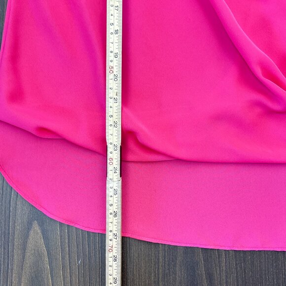 Laundry by Shelli Segal Sleeveless Drape Blouse Women’s Large Hot Pink V-Neck - Picture 15 of 15